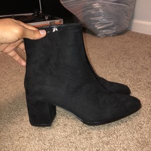 Brand new black suede booties